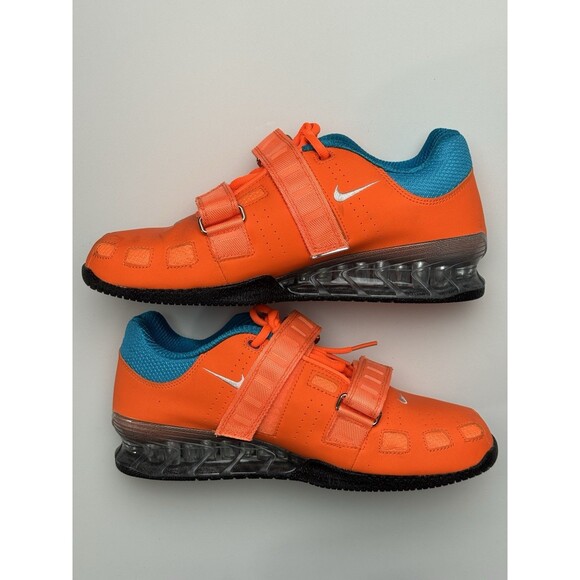 Size 9.5 - Nike Romaleos 2 Total Orange Blue Lagoon - Picture 2 of 7